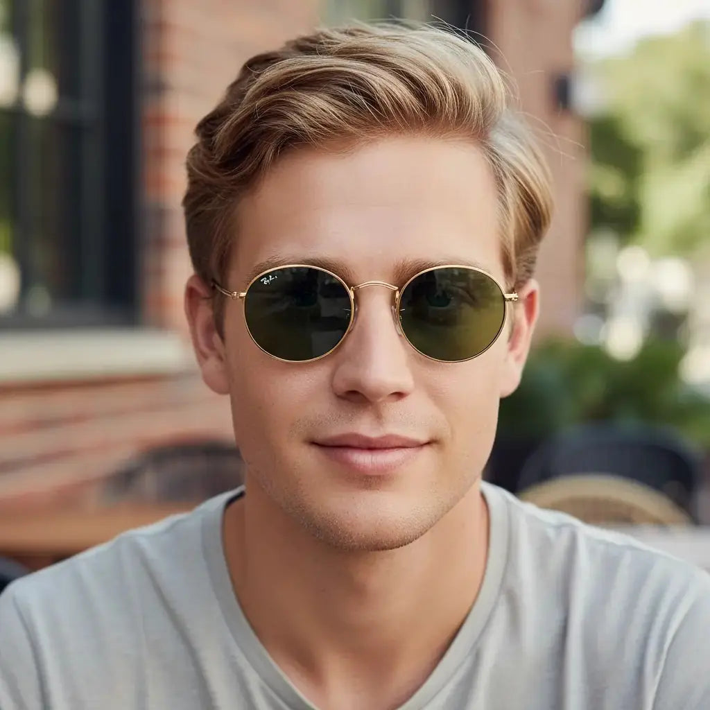 Ray-Ban Oval RB 3547 Gold Green